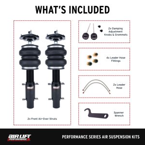 Volkswagen Beetle Air Suspension Front Kit - Air Lift - Performance, 32-Level Damping, Progressive Rate, Double-Bellow - `98-`10